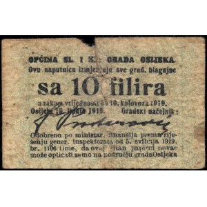 Croatia. 10 Filira 1919 Osijeka