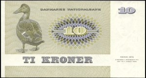 Denmark. 10 Kroner 1972