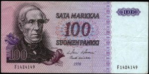 Finland. 100 Markkaa 1976