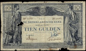 Netherlands. 10 Gulden 1920