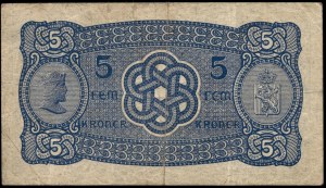 Norway. 5 Kroner 1942