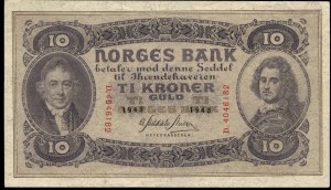 Norway. 10 Kroner 1943