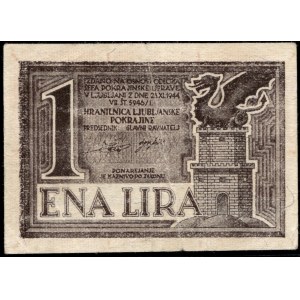 Slovenia. 1 lira 1944
