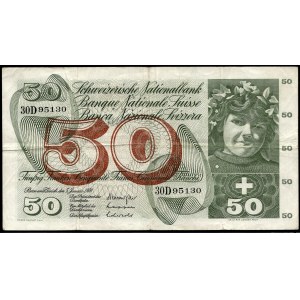 Switzerland. 50 Francs 1970