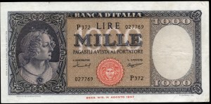 Italy. 1000 Lire 1947