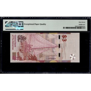 Bahamas. 3 Dollars 2019