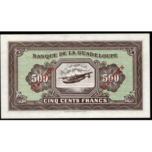 Guadeloupe. 500 Francs 1942 Specimen