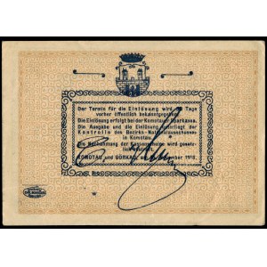 Czechoslovakia. Komotau Gorkau 5 Kronen 1918