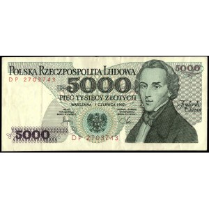 Poland. 5000 Zlotych 1982 Prefix DP