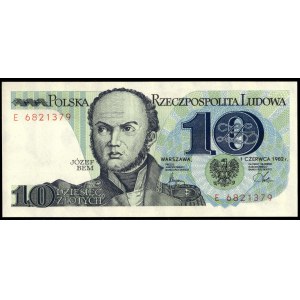 Poland. 10 Zlotych 1982 Prefix E