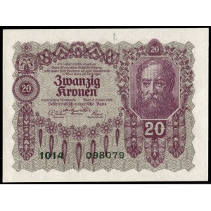 Austria. 20 Kronen 1922
