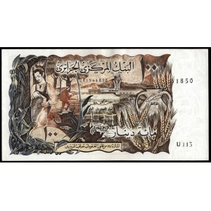 Algeria. 100 Dinars 1970 Dark Brown