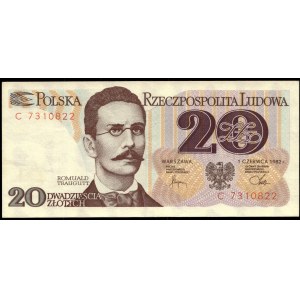 Poland. 20 Zlotych 1982 Prefix C