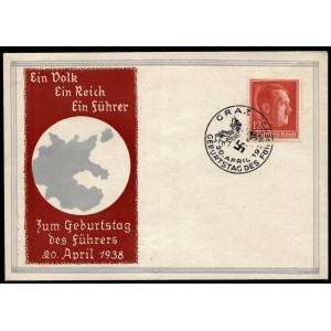 Austria. Cover 20.4.1938 Graz Fuhrer Hitler Birthday