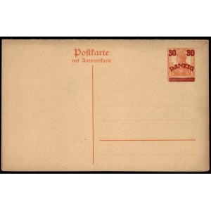 Danzig. Postcard 30 Fenigow 1927-1935 Unused