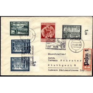 Germany. Cover Stuttgart 20.4.1940