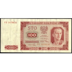 Poland. 100 Zlotych 1948 Series FU Bez Ramki