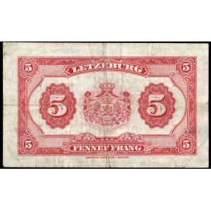 Luxembourg. 5 Francs 1944