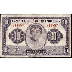 Luxembourg. 10 Francs 1944