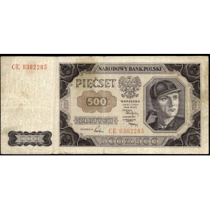 Poland. 500 Zlotych 1948 Prefix CE