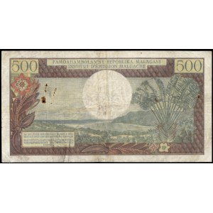 Madagascar. 500 Francs 1964
