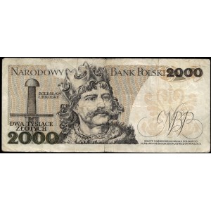Poland. 2000 Zlotych 1979 Prefix W