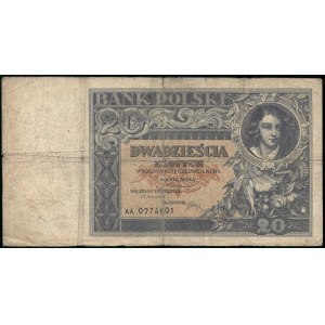 Poland. 20 Zlotych 1931 Series AA