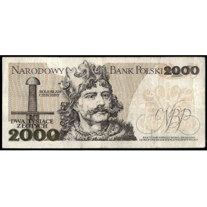 Poland. 2000 Zlotych 1977 Prefix A