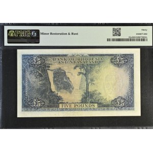 Rhodesia & Nyasaland. 5 Pounds 1960