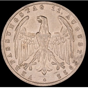 Germany. Weimar Republic 3 Mark 1922 J Hamburg
