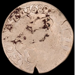Netherlands. Zwolle 6 Stuivers Rijderschelling 1680 With Countermark Silver