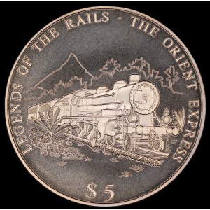 Liberia. 5 Dollars 2000 Orient Express