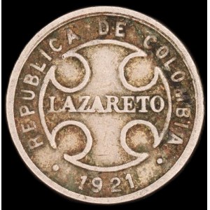 Colombia. Lazareto 2 Centavos 1921 Leper Colony