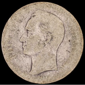 Venezuela. 2 Bolivares 1879 Année Rare Argent