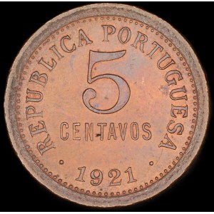 Portugal. 5 Centavos 1921