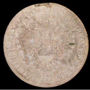 Italy. 20 Kreuzer 1831 V Venice