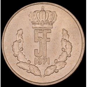 Luxembourg. 5 Francs 1971
