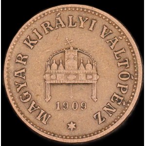 Hungary. 2 Filler 1909