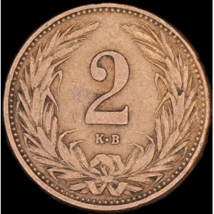 Hungary. 2 Filler 1909