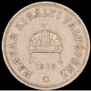 Hungary. 10 Filler 1909