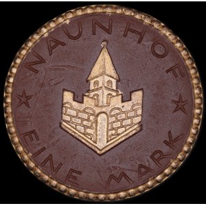 Germany. Porcelain Naunhof 1 Mark 1921 Red Cross Gold Leaf