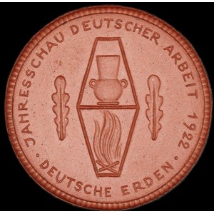 Germany. Porcelain Dresden Medal 1922 German Earth