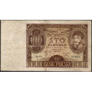 Poland. 100 Zlotych 1934 Prefix AX
