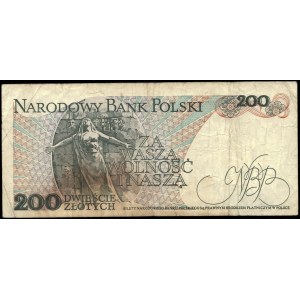 Poland. 200 Zlotych 1988 Series EH Error Uncentered Cut