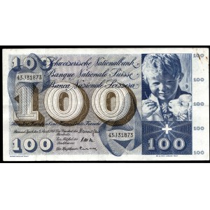 Švýcarsko. 100 franků 1964