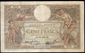 France. 100 Francs 1939