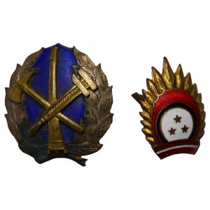 USSR, 2 Cockades - Fireman, Latvian Army
