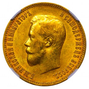 Ruské impérium, 10 rublů, rok 1900, (FZ), NGC, AU 58