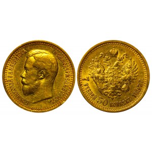 Russian Empire, 7,5 Roubles, 1897 year, (AG)
