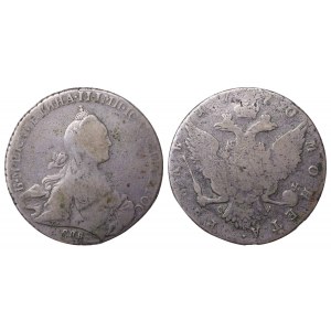 Ruské impérium, 1 rubeľ, rok 1770, SPB-SA